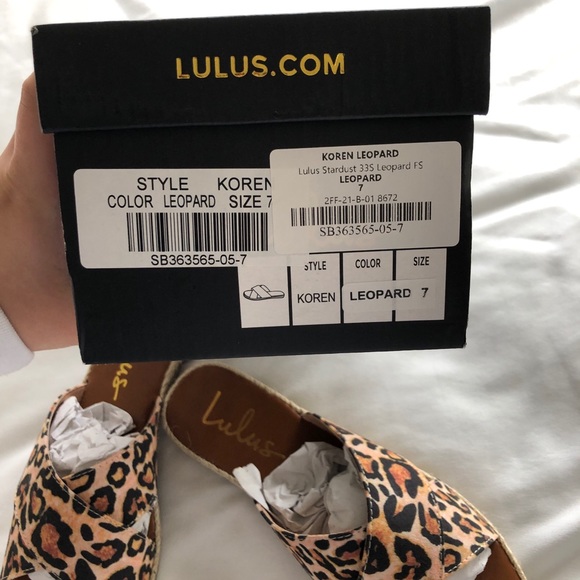 Lulu’s Leopard Sandals NWT - Picture 3 of 3